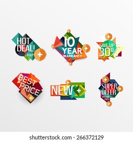 Set of labels, stickers, banners, badges and elements for sale. Vector illustration