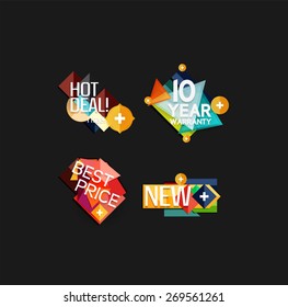 Set of labels, stickers, banners, badges and elements for sale. Vector illustration