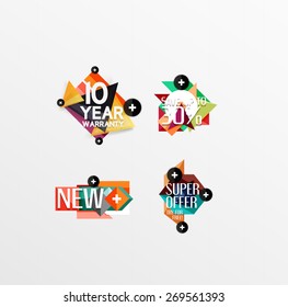 Set of labels, stickers, banners, badges and elements for sale. Vector illustration