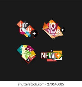 Set of labels, stickers, banners, badges and elements for sale. Vector illustration