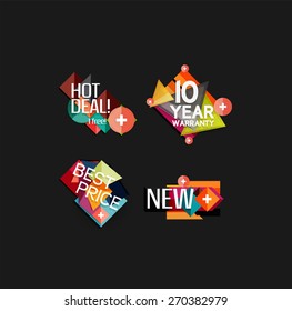 Set of labels, stickers, banners, badges and elements for sale. Vector illustration
