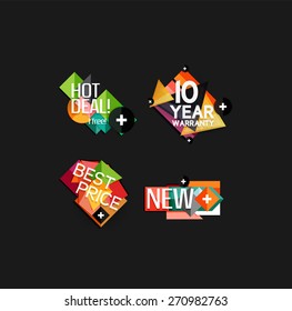 Set of labels, stickers, banners, badges and elements for sale. Vector illustration