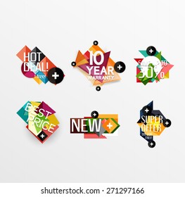 Set of labels, stickers, banners, badges and elements for sale. Vector illustration