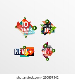 Set of labels, stickers, banners, badges and elements for sale. Vector illustration