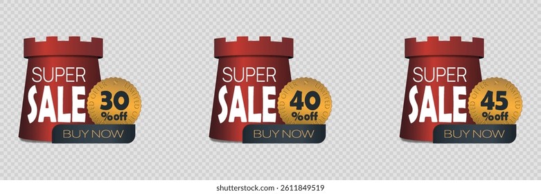Set of labels and stickers sale. Vector illustration