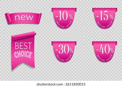 Set of labels and stickers sale. Vector illustration
