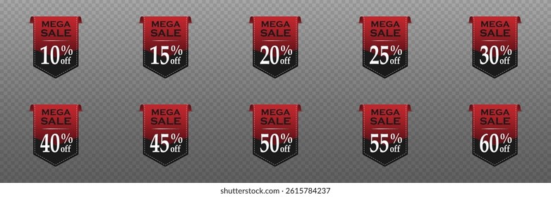 Set of labels and stickers sale. Vector illustration