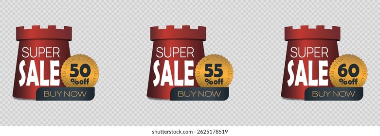 Set of labels and stickers sale. Vector illustration