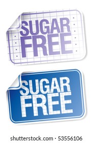 Set of labels for sugar free food