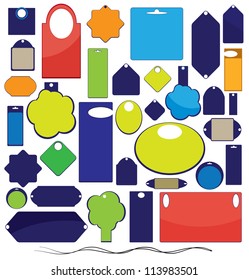 Set of labels, tags, stickers. Vector template. / labels