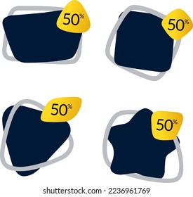 set of labels tags vector template for business promotion