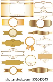 Set of labels and tapes. Vector illustration