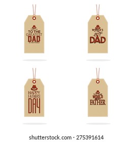 Set of labels with text for father's day. Vector illustration