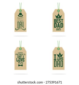Set of labels with text for father's day. Vector illustration