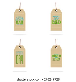 Set of labels with text for father's day. Vector illustration