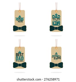 Set of labels with text for father's day. Vector illustration