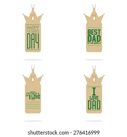 Set of labels with text for father's day. Vector illustration