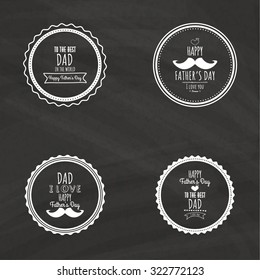 Set of labels with text for father's day