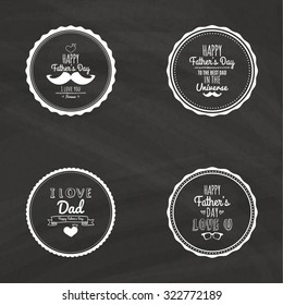 Set of labels with text for father's day