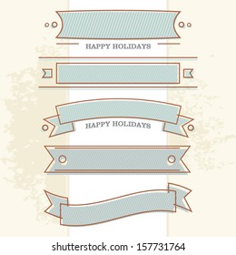 Set of labels and vector elements with retro vintage styled design