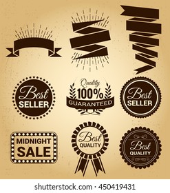 Set of labels vintage for sale concept
