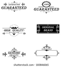 Set labels vintage satisfaction guaranteed collection