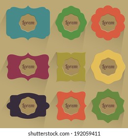 Set of labels in vintage style