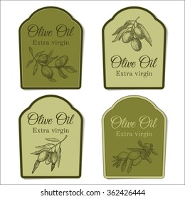 Set of lables for olive oil 
