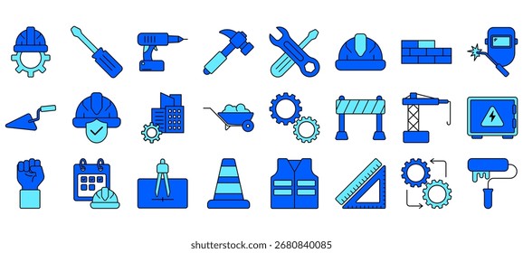 Conjunto de ícones de trabalho ou símbolos Vetor arquivo totalmente editável.