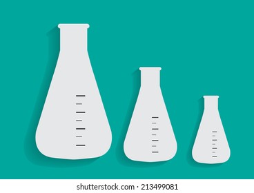 set of laboratory flask icon vector illustrations