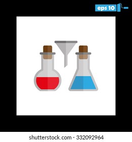 Set of laboratory flasks