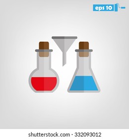 Set of laboratory flasks