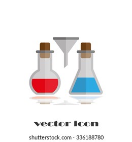 Set of laboratory flasks