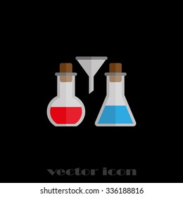 Set of laboratory flasks