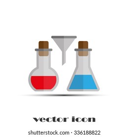 Set of laboratory flasks