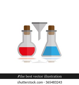 Set of laboratory flasks