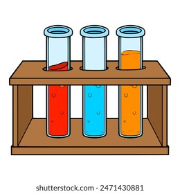 set of laboratory glassware illsutration isolated vector