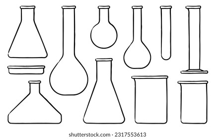 Basic Lab Glassware Set Glassware Set, Laboratory Glassware