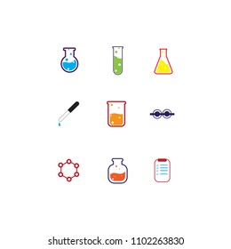 a set of laboratory icons