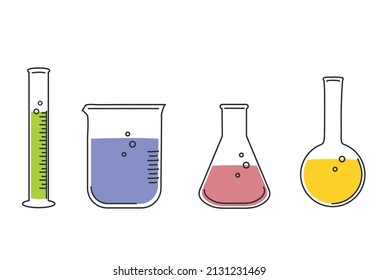 Set Of Laboratory Stakes For Experiments Or Analyzes, Chemistry