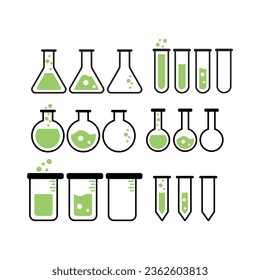 set of labs science logo vector