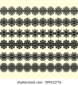 Set of lace borders