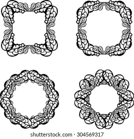 Set of lace ethnic frames