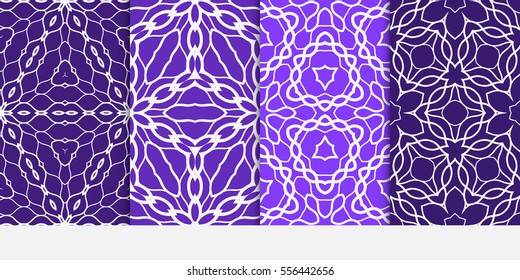 set of lace floral ornament. seamless vector pattern. interior decoration, wallpaper, invitation, fashion design.