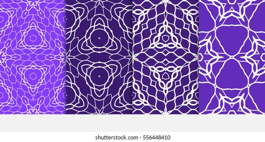 set of lace floral ornament. seamless vector pattern. interior decoration, wallpaper, invitation, fashion design.