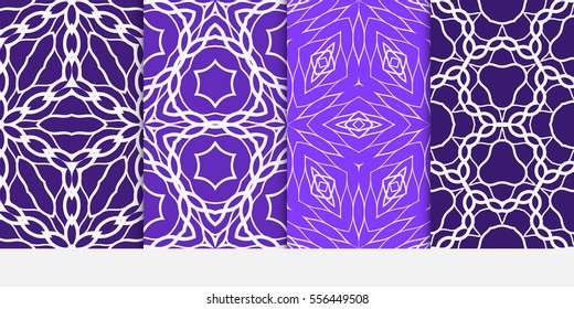 set of lace floral ornament. seamless vector pattern. interior decoration, wallpaper, invitation, fashion design.