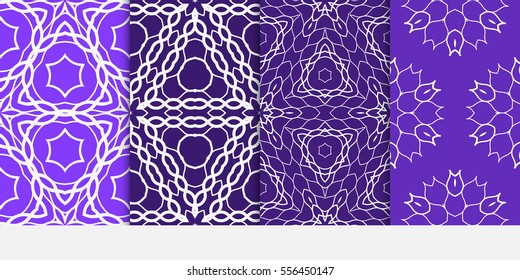 set of lace floral ornament. seamless vector pattern. interior decoration, wallpaper, invitation, fashion design.