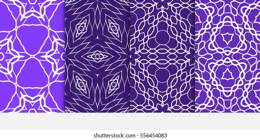 set of lace floral ornament. seamless vector pattern. interior decoration, wallpaper, invitation, fashion design.