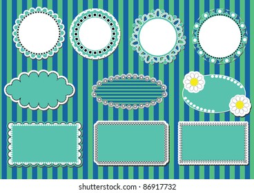 set lace frames. vector illustration