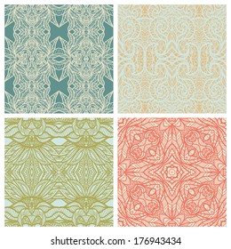 Set of lace geometric patterns